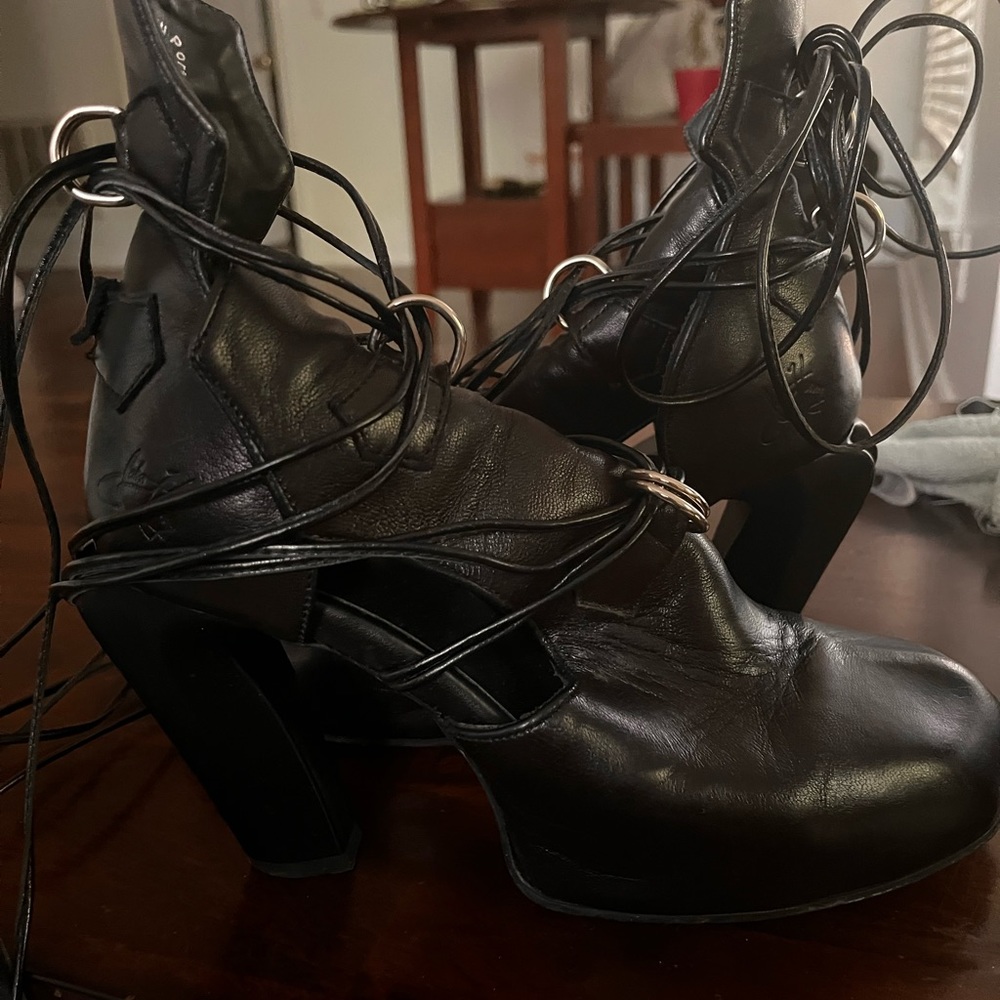 John fluevog leather shoes.